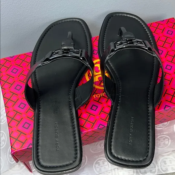 Tory Buch georgia sandal calf leather clr-perfect black/006.             ord(19)