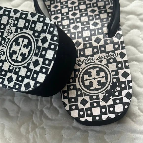 Tory Burch Black and White Sandals