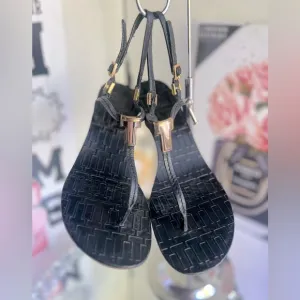 Tory Burch Black Sandals with Gold Details size 9.5m