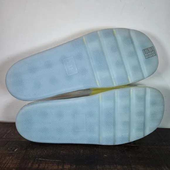 Tory Burch Bubble Jelly Womens Size 11 Squishy Sandals Slides Blue Green