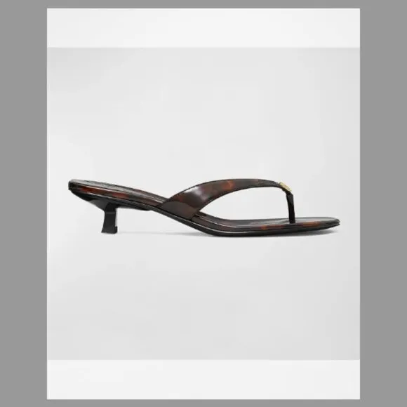 Tory Burch Capri Tortoiseshell Medallion Flip Flop Sandals (Orig. $278) w/tax