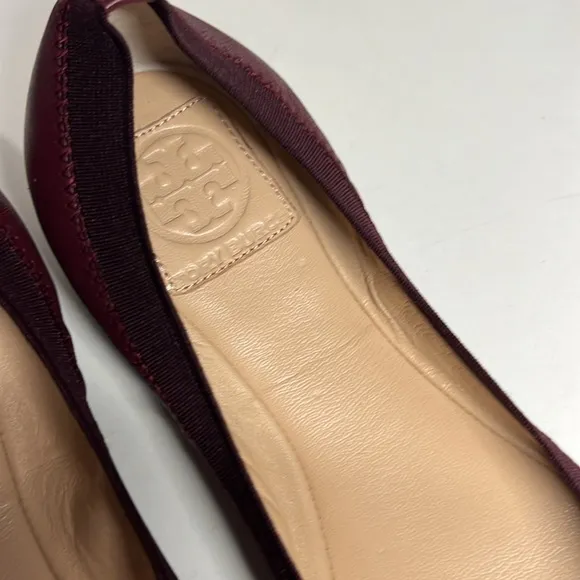 Tory Burch Caroline 2 Ballet Nellie Nappa Leather Elastic Women’s Size 8M