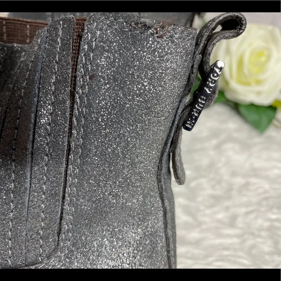 Tory Burch lather  metallic ankle boots size 8.5M