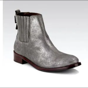 Tory Burch lather  metallic ankle boots size 8.5M