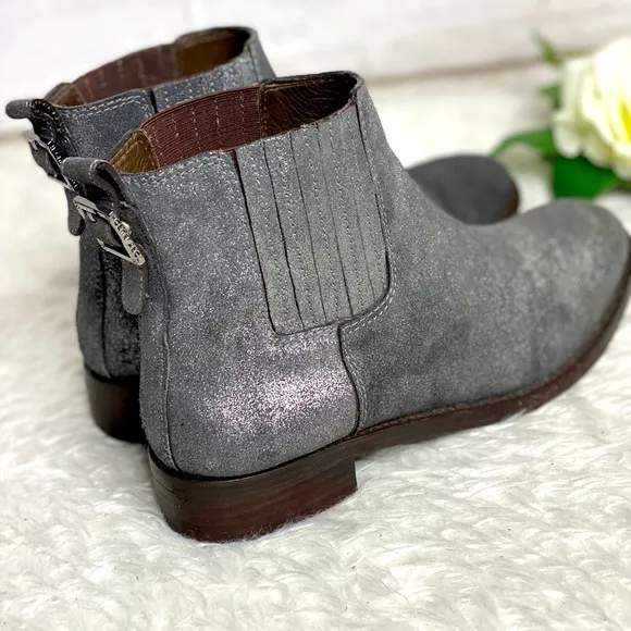 Tory Burch lather  metallic ankle boots size 8.5M