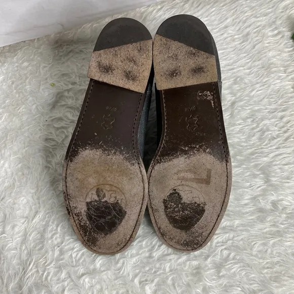 Tory Burch lather  metallic ankle boots size 8.5M