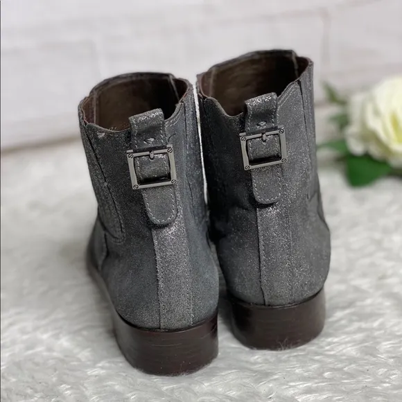 Tory Burch lather  metallic ankle boots size 8.5M