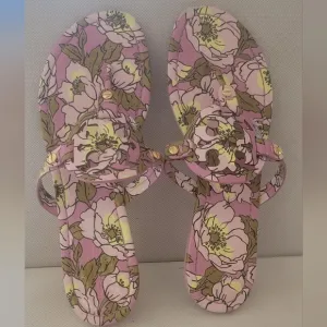 TORY BURCH MILLER FLORAL SANDALS FLIP FLOPS (sz 9)