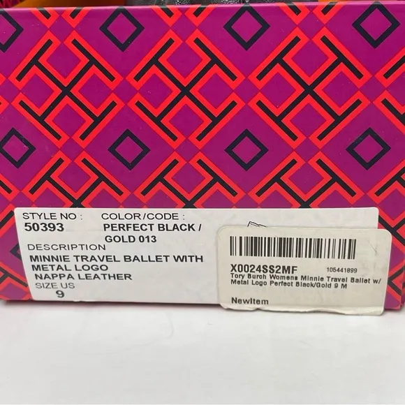 Tory Burch Minnie Ballet with Gold Metal Logo 9