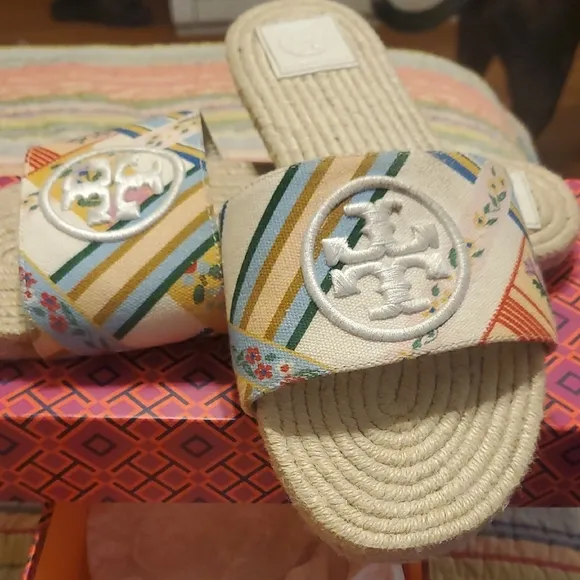 Tory Burch Multicolor Striped Sandals
