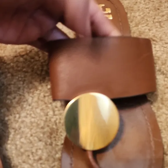Tory Burch Patos Disk Leather Sandals