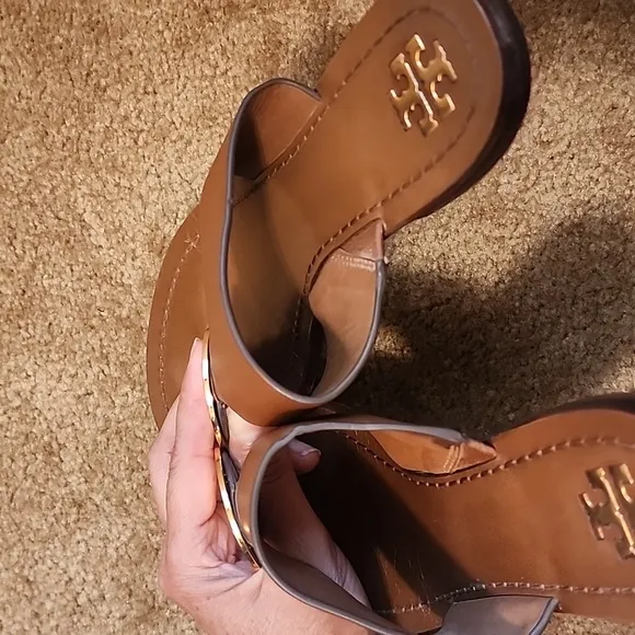 Tory Burch Patos Disk Leather Sandals