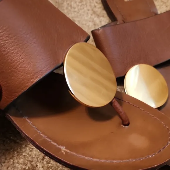 Tory Burch Patos Disk Leather Sandals