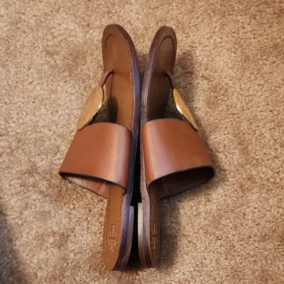 Tory Burch Patos Disk Leather Sandals