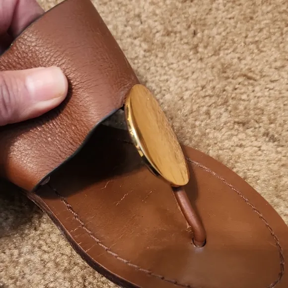 Tory Burch Patos Disk Leather Sandals