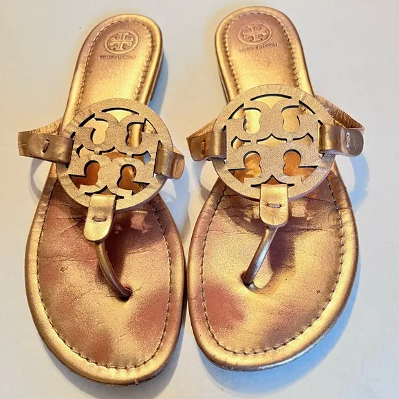Tory Burch Rose Gold Sandals Size 10M