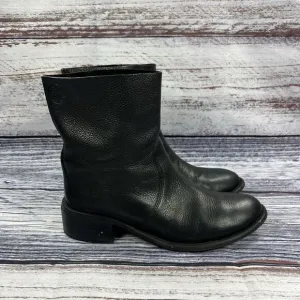 Tory Burch Siena Black Pebbled Leather Ankle Boots Women’s Size 9.5