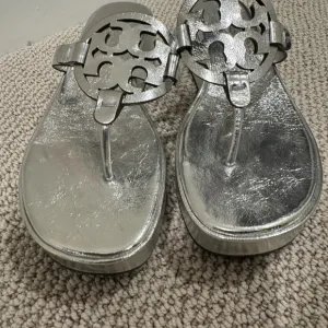 Tory Burch Silver Metallic Sandals