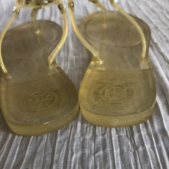 TORY BURCH Size 7 clear jelly Miller thong sandals flats flip flops water shoes