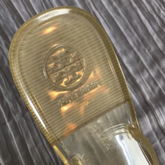 TORY BURCH Size 7 clear jelly Miller thong sandals flats flip flops water shoes