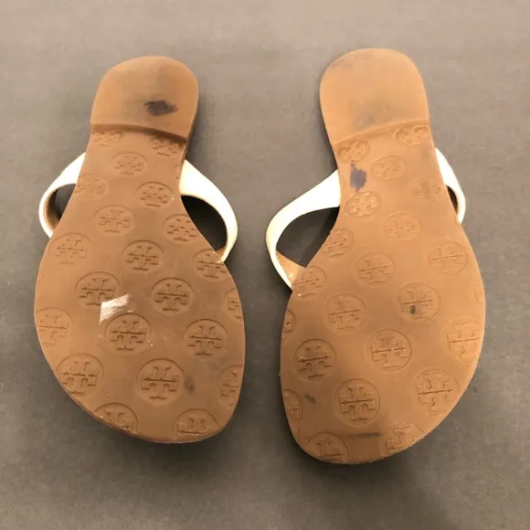 Tory Burch Tumbled Leather Thora Sandal Flip Flops