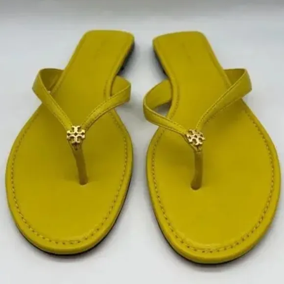 TORY BURCH, Women's Classic Flip Flops Flat Sandals in Goat Leather Size 8 NWOB