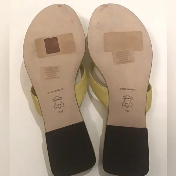 TORY BURCH, Women's Classic Flip Flops Flat Sandals in Goat Leather Size 8 NWOB
