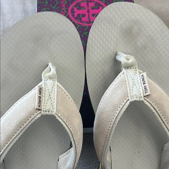 Tory Burch Women's White Flip Flops