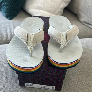 Tory Burch Women's White Flip Flops