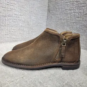 Trask Aubrey Women's Size 7M US Brown Suede Double Zipper Ankle Bootie Boots