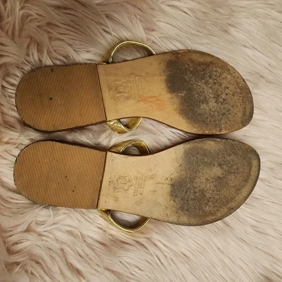 Trina Turk crystal bling pineapple flip flop sandals sz 8