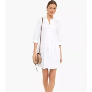 Tuckernuck White Cotton Poplin Royal Shirt Dress - Size Small - Classic &amp; Timele