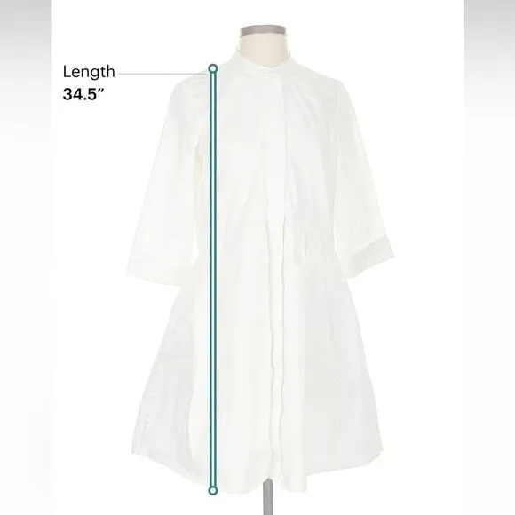 Tuckernuck White Cotton Poplin Royal Shirt Dress - Size Small - Classic &amp; Timele