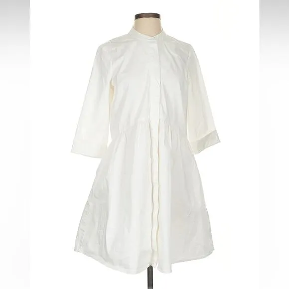 Tuckernuck White Cotton Poplin Royal Shirt Dress - Size Small - Classic &amp; Timele