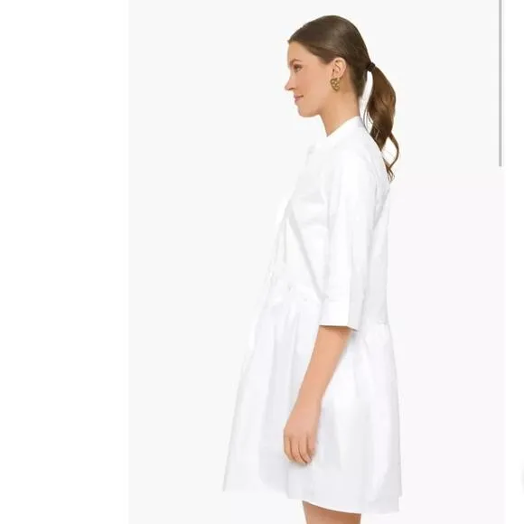 Tuckernuck White Cotton Poplin Royal Shirt Dress - Size Small - Classic &amp; Timele