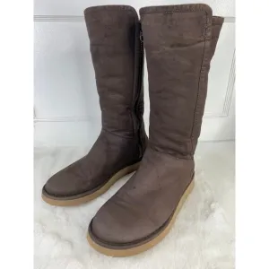 UGG Abree Tall Suede Boots Women’s Size 6 Espresso Brown 1009256