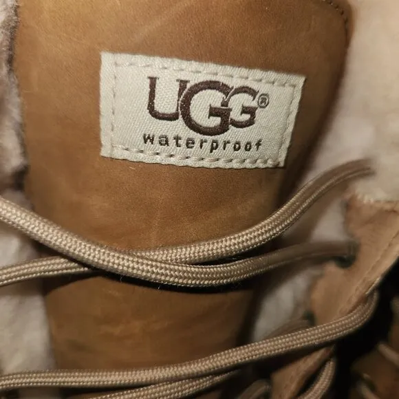 UGG Australia Adirondack III Chestnut Waterproof Sheep Wool Boots 1017434 Sz 8.5