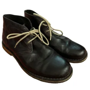 UGG Australia Black Leather Leighton Chukka Ankle Boots Size 9