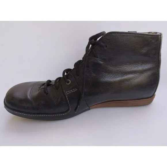 Ugg Australia Mens 5554 Black Leather Round Toe Lace Up Ankle Boots Size 14