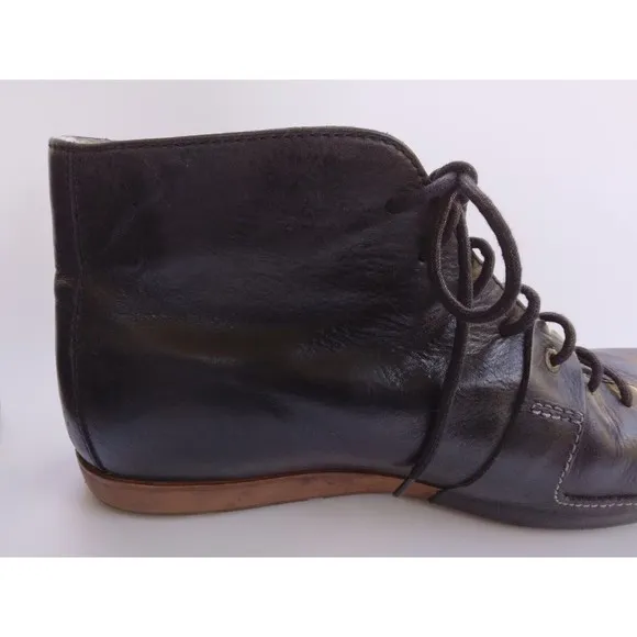 Ugg Australia Mens 5554 Black Leather Round Toe Lace Up Ankle Boots Size 14