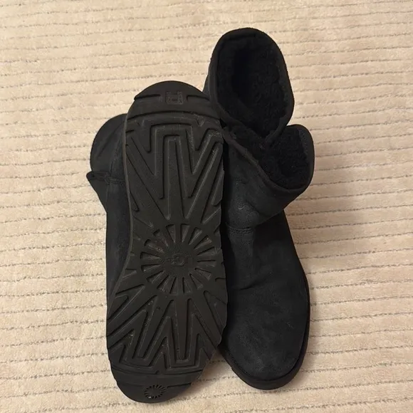 UGG Black Winter Boots Suede Minimalist Design