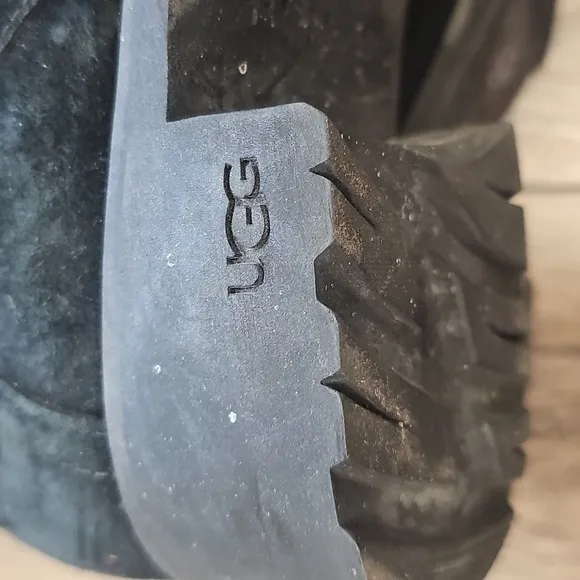 UGG ,Black,Winter, Boots, Rubber, Knee, Zipper, Cozy, Unisex, Warm, Leather