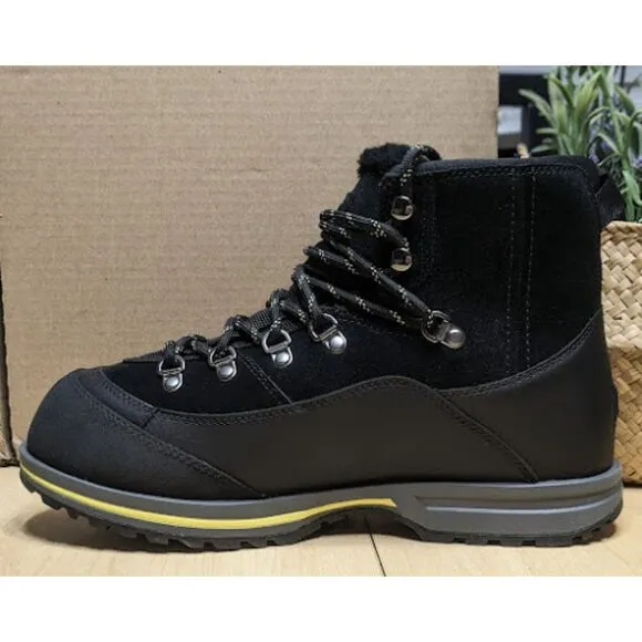 UGG Brecken Waterproof Black Leather &amp; Suede Lace-Up Boots Women's Size 9 *NEW*