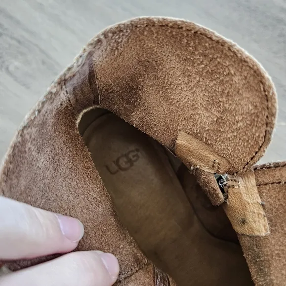 Ugg Brown Leather Elysian Ankle Booties Size 7.5/ EU Size 38.5