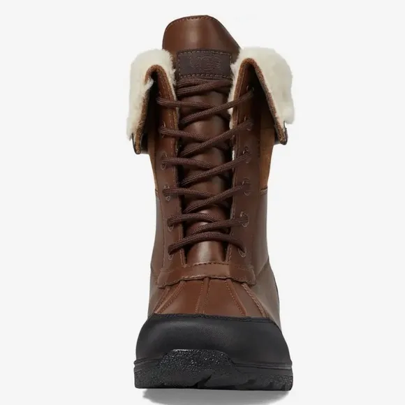 [UGG] Butte II CWR Brown Lace-Up Shearling Winter Snow Boots Unisex Youth Size 2