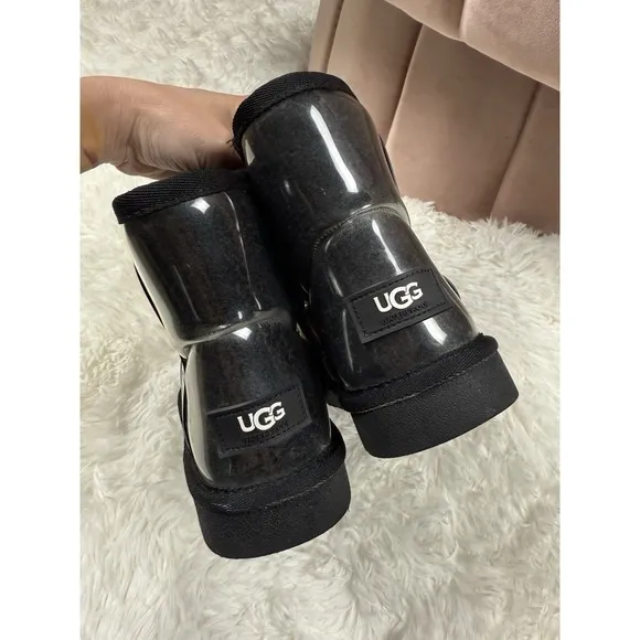 UGG Classic Clear Black Mini Waterproof Boots Ankle Women Sz 39 No Box