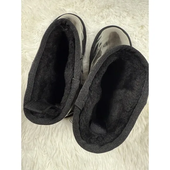 UGG Classic Clear Black Mini Waterproof Boots Ankle Women Sz 39 No Box