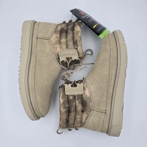 Ugg Classic Mini Lace Weather Smokescreen, Men's 8 Mustard Seed—Missing Galoshes