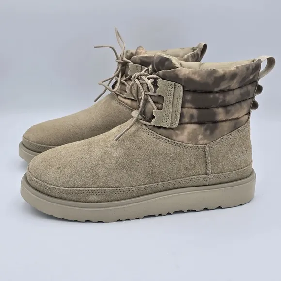 Ugg Classic Mini Lace Weather Smokescreen, Men's 8 Mustard Seed—Missing Galoshes