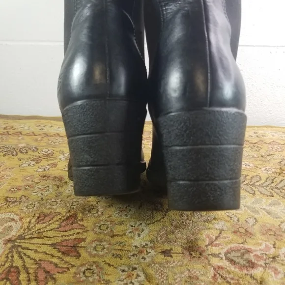 UGG Dupre waterproof black leather wedge chelsea ankle boots